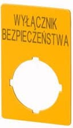 Picture of Eaton Szyld opisowy 33x50mm óty WYCZNIK BEZPIECZESTWA (167636)