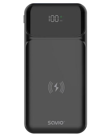 Изображение Enerģijas krātuve SAVIO POWER BANK wireless10000mAh