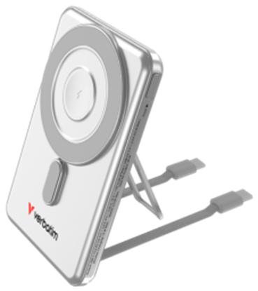 Изображение Enerģijas krātuve Verbatim Charge n Go 5000mAh Magnetic Wireless Charging Silver - 2 cables