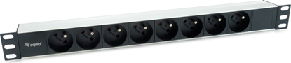 Attēls no Equip 333313 power distribution unit (PDU) 8 AC outlet(s) 1U Black, Silver