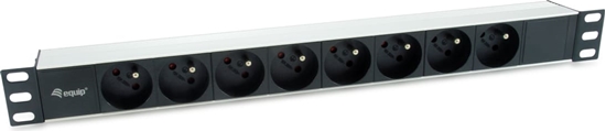 Picture of Equip 333313 power distribution unit (PDU) 8 AC outlet(s) 1U Black, Silver