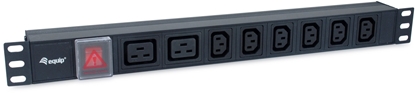 Picture of Equip 333316 energosadales vienība, PDU 8 Maiņstrāvas izvade (-s) 1U Melns