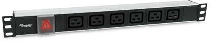 Изображение Equip 333319 energosadales vienība, PDU 6 Maiņstrāvas izvade (-s) 1U Melns