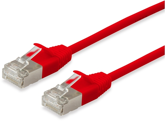 Изображение Equip Patchkabel Cat6A  F/FTP 2xRJ45  0.15m rot   Slim  LSZH Polybeutel