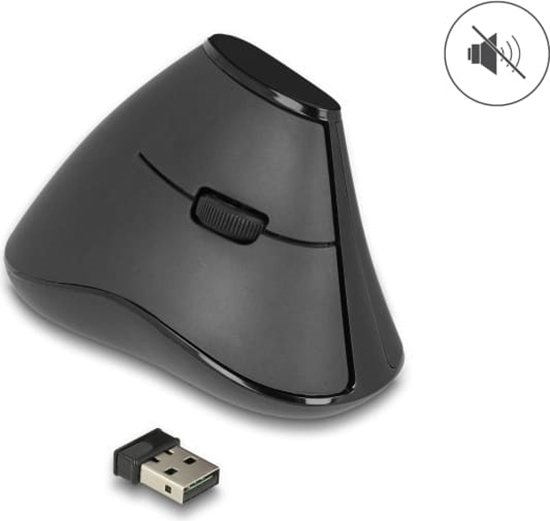 Изображение Ergonomiska vertikālā optiskā 5-pogu pele, Delock