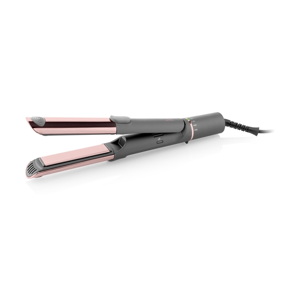 Picture of ETA Hair Straightener and Curler | ETA132390000 Fenité Exclusive 2-in-1 | Ceramic heating system | Temperature (min) 140 °C | Temperature (max) 200 °C | Number of heating levels 5 | 1700 W | Grey/Pink