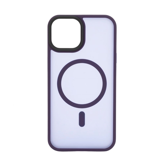 Picture of Evelatus Apple iPhone 14 Hybrid Case With MagSafe PC+TPU Deep Purple