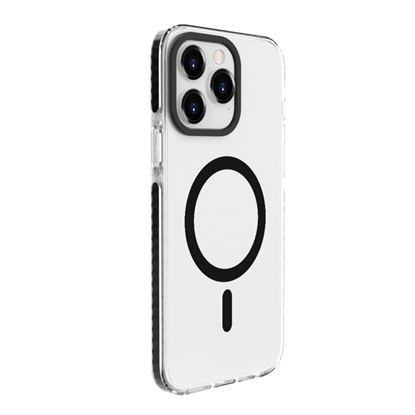 Picture of Evelatus Apple iPhone 15 Pro Max Clear Case PC+TPU With MagSafe Transparent Black