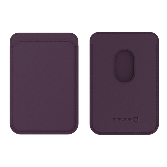 Изображение Evelatus Universal iPhone Genuine leather wallet with MagSafe Deep Purple