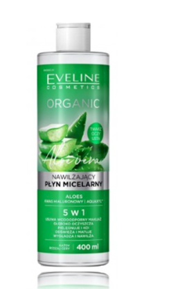 Attēls no Eveline Aloe Vera Nawilajcy pyn micelarny 5w1 do kadego rodzaju cery Aloes 400ml