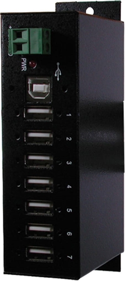 Picture of Exsys EX-1177HMVS 7 Port USB 2.0 HUB mit 350W Surge Protection Metallgehäuse