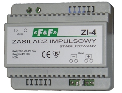Attēls no F&F Zasilacz impulsowy 85-264VAC/24VDC 50W 2A ZI-4
