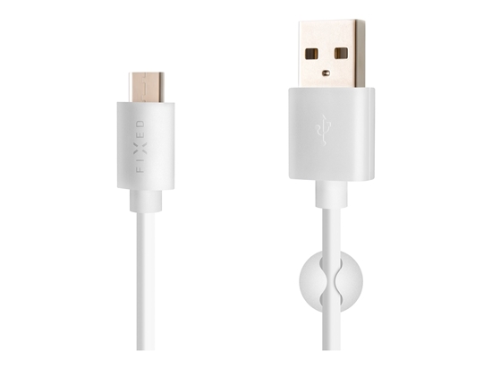 Изображение Fixed | Data And Charging Cable With USB/USB-C Connectors | White