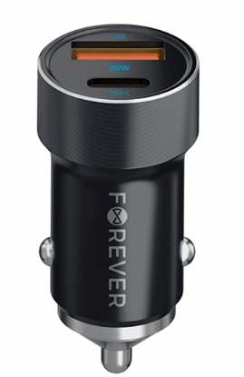Attēls no Forever CC-06 USB-C / USB Car Charger + USB-C - USB-C Cable