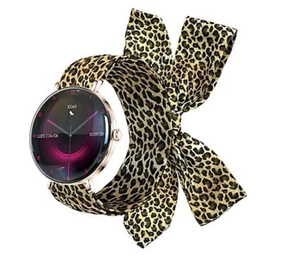 Attēls no Forever SB-370 Leopard Print Smartwatch Rose Gold