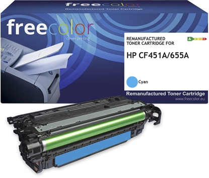 Picture of Toner Freecolor Toner HP 655A (CF451A) cyan 10500 stron remanufactured