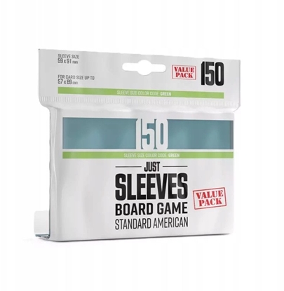 Изображение Gamegenic Just Sleeves - Board Game Sleeves (59 x 91 mm) 150 sztuk, Clear
