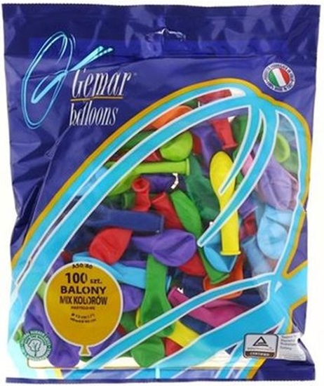 Picture of GoDan Balon pastel 5" rnokolorowy 100 sztuk. A50/80.