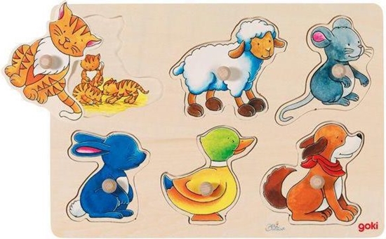 Picture of Goki Ukadanka z uchwytami - mama i dzieci