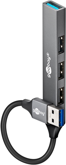 Picture of Goobay Slim 4-Port USB Hub, USB-A to USB-A, 5 Gbit/s | 74456