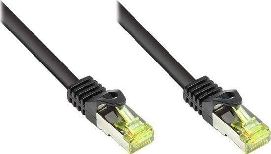 Изображение Good Connections RJ45 Patch Cable withCat.7 RohCable and Rastnasenschutz (RNS), S/FTP, PiMF, halogen free, 600MHz, OFC, black, 0,25m, Good Connections (8070R- 003S)