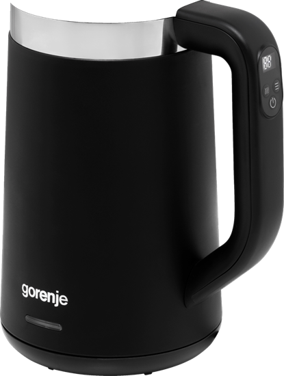 Изображение Gorenje | Kettle | K17TRDW | Electric | 2200 W | 1.7 L | Plastic/Metal | 360° rotational base | Black