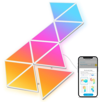 Attēls no Govee B6067 Tri-Angle RGBIC LED Smart Panel Bluetooth / Wi-Fi / 10pcs