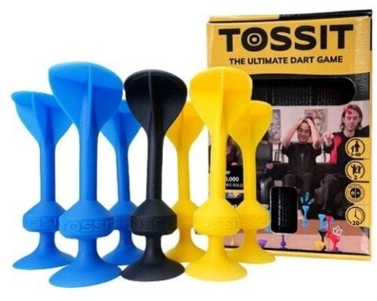 Picture of Gra w rzutki z silikonowymi przyssawkami TOSSIT Zestaw Startowy, niebieski i óty