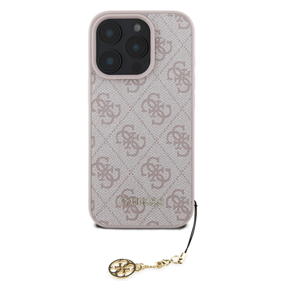 Изображение Guess 4G Charm Case for iPhone 16 Pro Max Tone on Tone / Pink