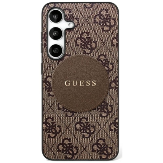 Picture of Guess 4G Round Patch Classic Logo MagSafe Case for Samsung Galaxy S25 Plus