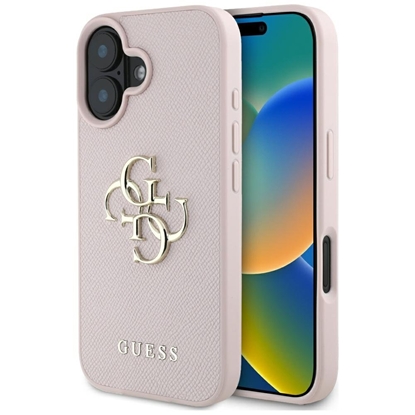 Attēls no Guess Grained Big 4G Logo Small Classic Logo Protective cover for Apple iPhone 16