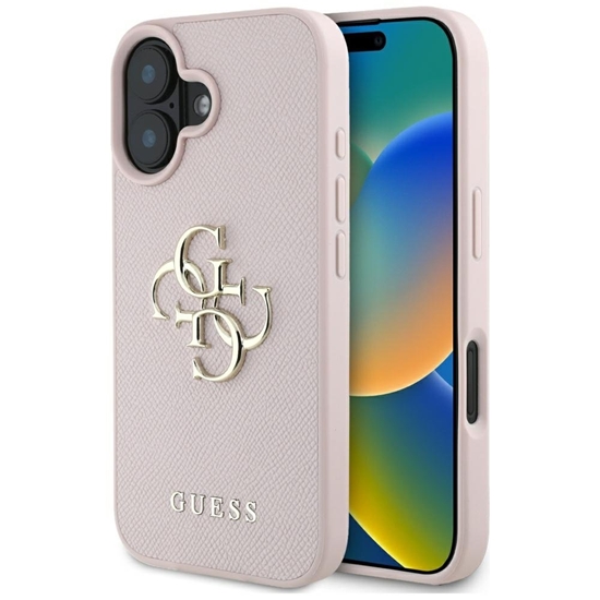Picture of Guess Grained Big 4G Logo Small Classic Logo Protective cover for Apple iPhone 16