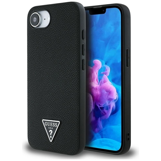 Picture of Guess Grained Triangle MagSafe Case for Apple iPhone 16e