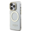 Picture of Guess IML Gold Outline Stand Camera Frame MagSafe Case for Apple iPhone 15 Pro Max