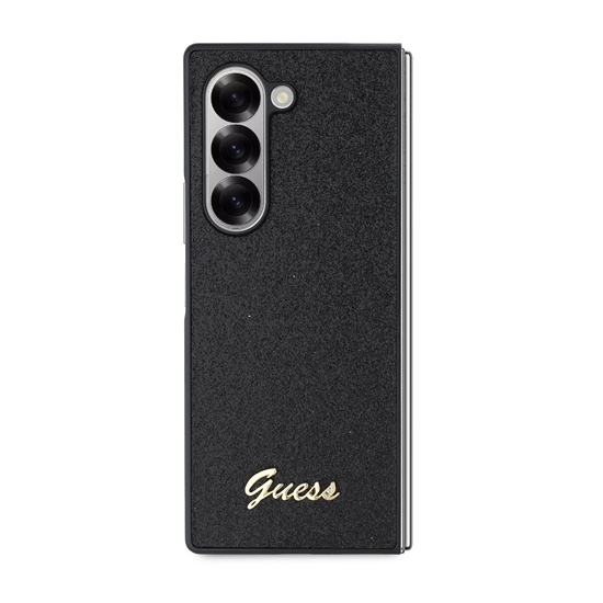Изображение Guess PC/TPU Glitter Flakes Metal Logo Case for Samsung Galaxy Z Fold 6 / Black