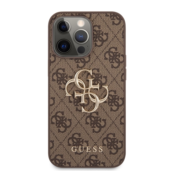 Изображение Guess PU 4G Metal Logo Case for iPhone 13 Pro Max / Brown