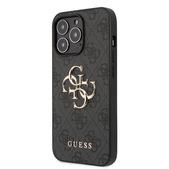 Изображение Guess PU 4G Metal Logo Case for iPhone 13 Pro Max / Grey
