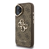 Picture of Guess PU 4G Metal Logo Stand Camera Frame Case for iPhone 16 / Brown
