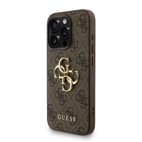 Изображение Guess PU 4G Metal Logo Strap Case for iPhone 15 Pro / Brown