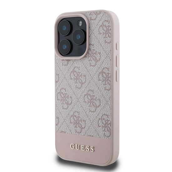 Picture of Guess PU 4G Stripe Case for iPhone 16 Pro / Pink