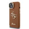 Picture of Guess PU Grained 4G Logo Stand Camera Frame Case for iPhone 15 / Brown