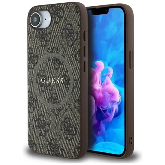 Picture of Guess PU Leather 4G Colored Ring MagSafe Case for Apple iPhone 16e