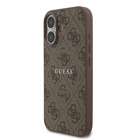 Изображение Guess PU Leather 4G Colored Ring MagSafe Case for iPhone 17 / Brown