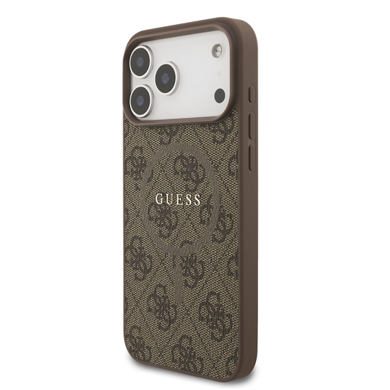 Изображение Guess PU Leather 4G Colored Ring MagSafe Case for iPhone 17 Pro Max / Brown