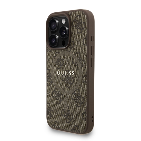 Изображение Guess PU Leather 4G Colored Ring Strap MagSafe Case for Apple iPhone 16 Pro Max