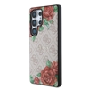 Изображение Guess PU Leather 4G Flowers Print Metal Classic Logo MagSafe Case for Samsung Galaxy S25 Ultra / Pink