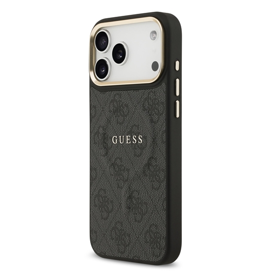 Изображение Guess PU Leather 4G Gold Frame MagSafe Case for Apple iPhone 17 Pro Max