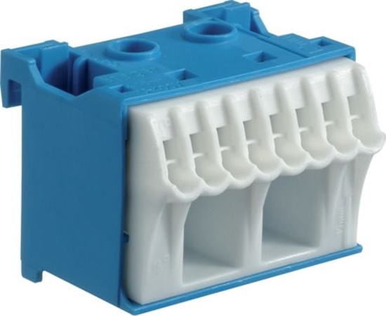 Изображение Hager Blok samozaciskow 63A QC niebieski 10 przyczy 33 x 45 x 34mm (KN10N)