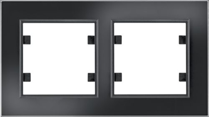 Attēls no Hager Lumina passion ramka 2-krotna pozioma szklana czarna (WL9221)