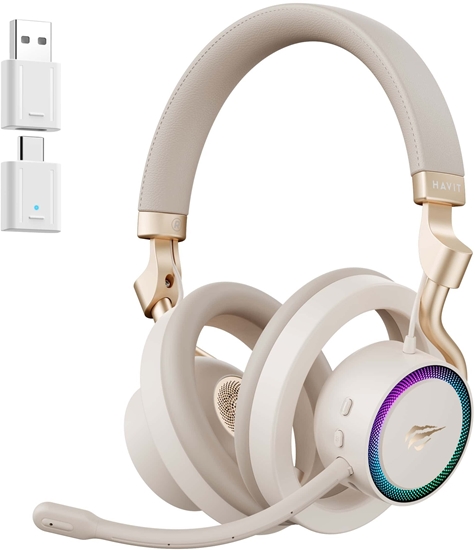Picture of Havit Fuxi-H8 - bezprzewodowe suchawki gamingowe (zote)